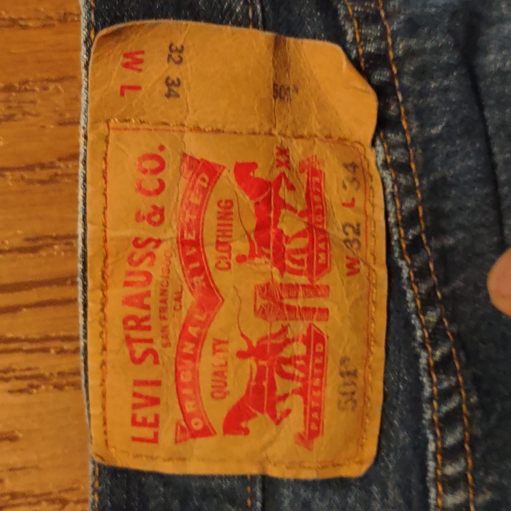 Levi's 501 denim jeans 32x 34